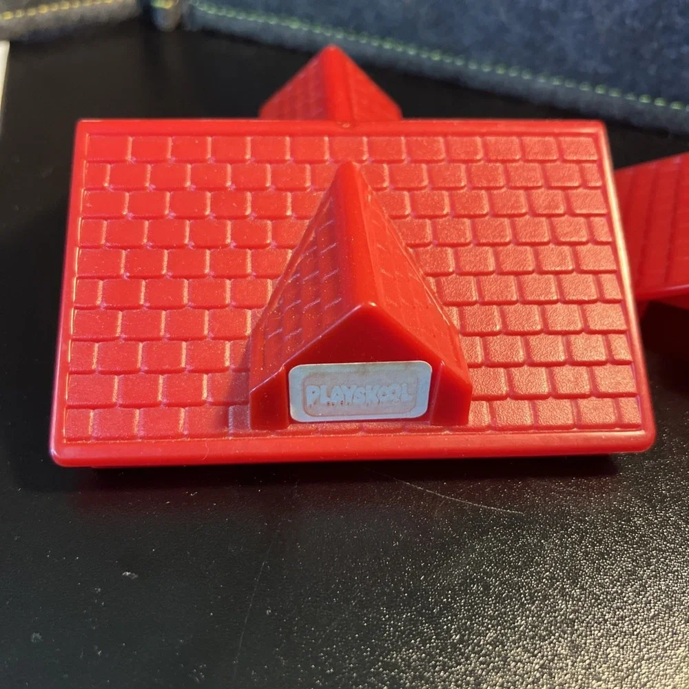 LOT‎ Lincoln Logs Replacement Parts Plastic Siding Roof Pieces Red